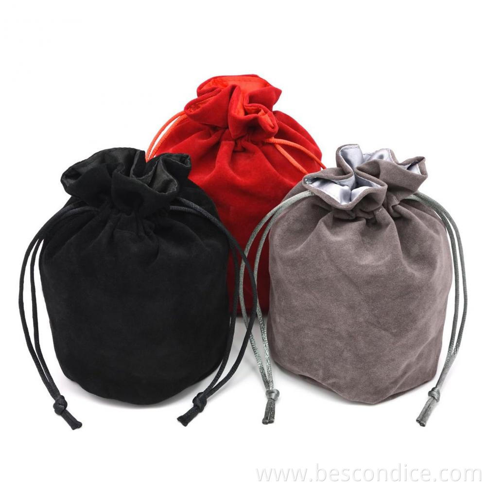 Round Bottom Velvet Dice Bag 1 Round Bottom Velvet Dice Bag 1